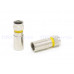RG6SV5C2V-Y 5C皺縮式接頭 黃色鳳梨接頭 皺縮/推入式RG6 5C2V 有線電視 數位天線CATV 衛星BS.CS 防洩單鋁單網線專用接頭